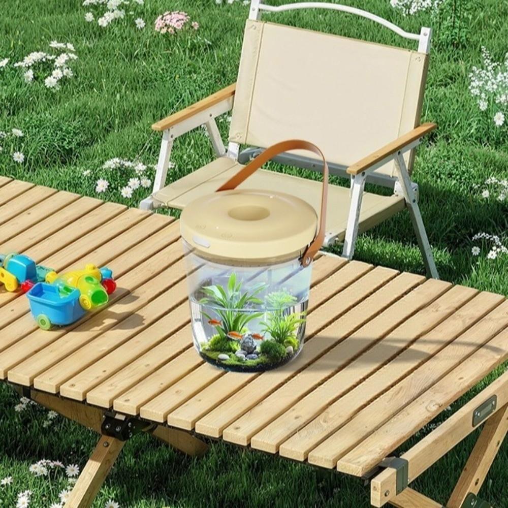 PC Plastic Breeding Aquarium Transparent Handheld Fish Tank Ecological Fish Tank  Educational Toy
