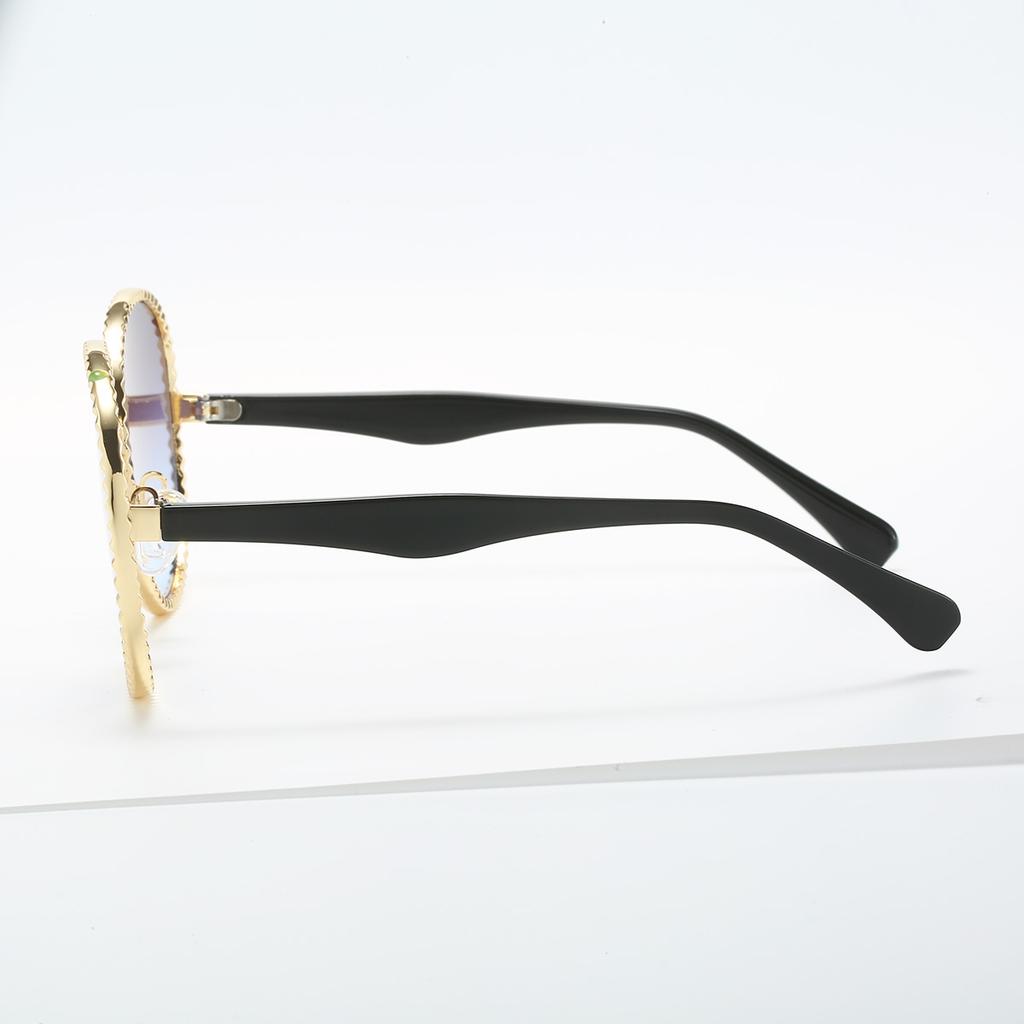 Retro Oval Metal Sunglasses For Women Luxury Fashion Brand Female Sun Glasses Unisex Stylish Shades Uv400 Designer Sunglasses