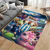 Sports Area Rug, Lionel Messi Career Clubs Argentina Barcelona PSG Inter Miami Trophy Print, Fan Decor, Non-Slip Mat