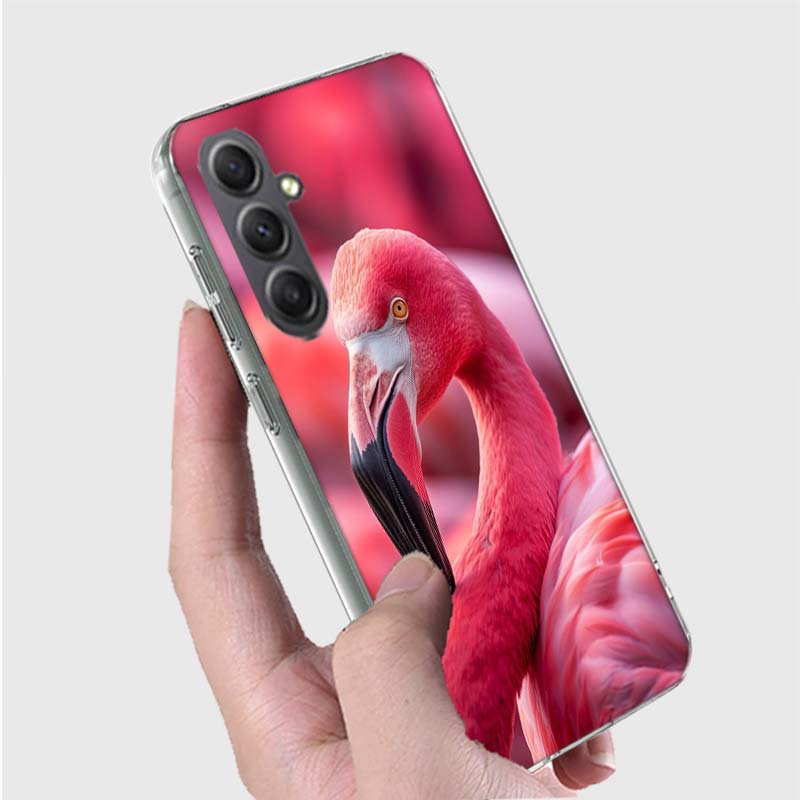 Flamingo Love Phone Case for Samsung A16 A26 A36 A56 A17 A37 A57 A07 A06 A02S A03 A04S A05S Galaxy Note 20 10 A50S A71 A51 A31 A