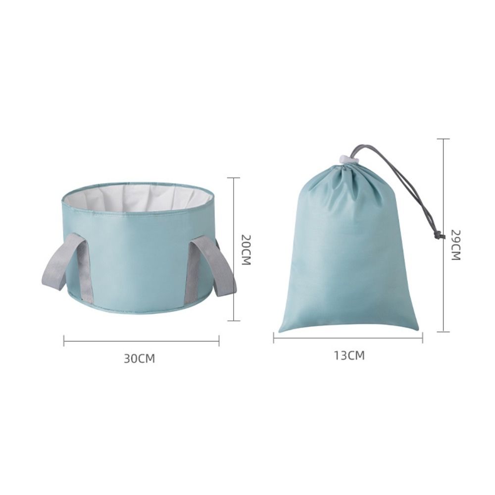 Baie de picioare portabilă albastră, bazin mare impermeabil pentru înmuierea picioarelor, găleată cu mânere, pliabilă, geantă pentru cadă de picioare, dormitor