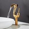 Gold Creative Wash Basin Faucet Hot and Cold Bathroom Sink Taps Single Hole Toilet Bathroom Faucets Brass Deck Mounted Water Tap
