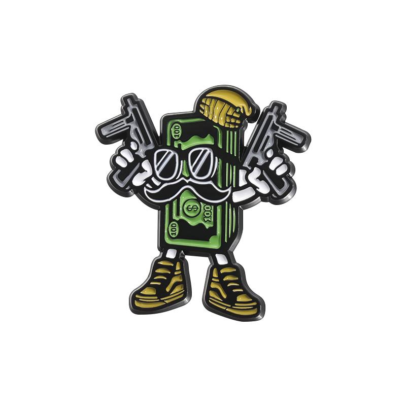 Creative US Dollar Money Collection Enamel Pins Cartoon Banknote Get Rich Brooches Backpack Lapel Badge Funny Jewelry for Gift