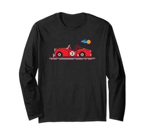 

8-bit Cartoon Triumph TR3 TR 3 British Racing Sports Car Auto Long Sleeve T-Shirt