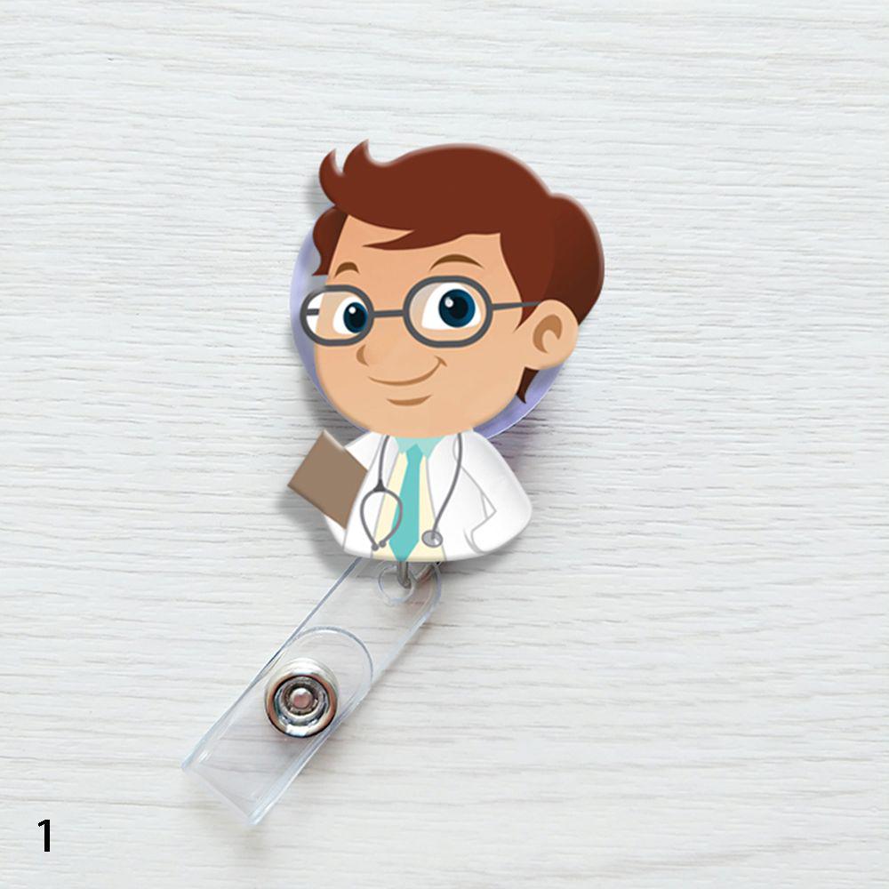 Fashion Stationery Office Supplies Mini Badge Holder Retractable ID Name Card Lanyards