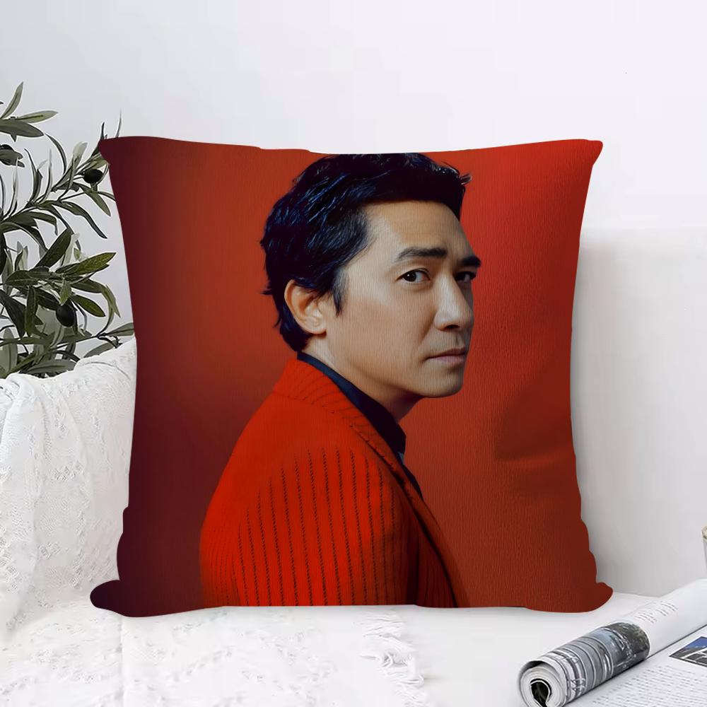 Tony Leung Chiuwai Cushion Cover Piece Short Plush Pillowcase Soft and Washable Mostly Used for Sofa Car