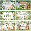 Tropical Jungle Safari Backdrop for Photography Wild One Animal Forest Baby Shower 1st Birthday Party Photo Background Studio
