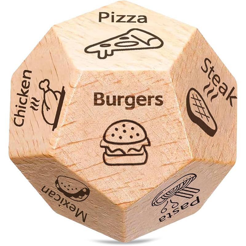 1/2Pcs Dice for Her Him Valentine s Day Gift Food Decision Dice Games Anniversary Birthday Party Day Gifts for Wife Husband 1Pcs хаки