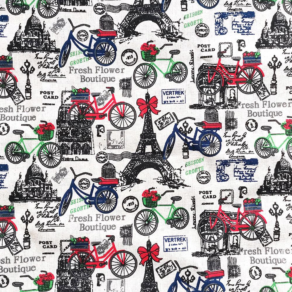 

European British Style Vintage Printed Pattern Cotton Linen Fabric DIY Handmade Sewing Quilting Tablecloth Curtain Home Decor 70x45CM