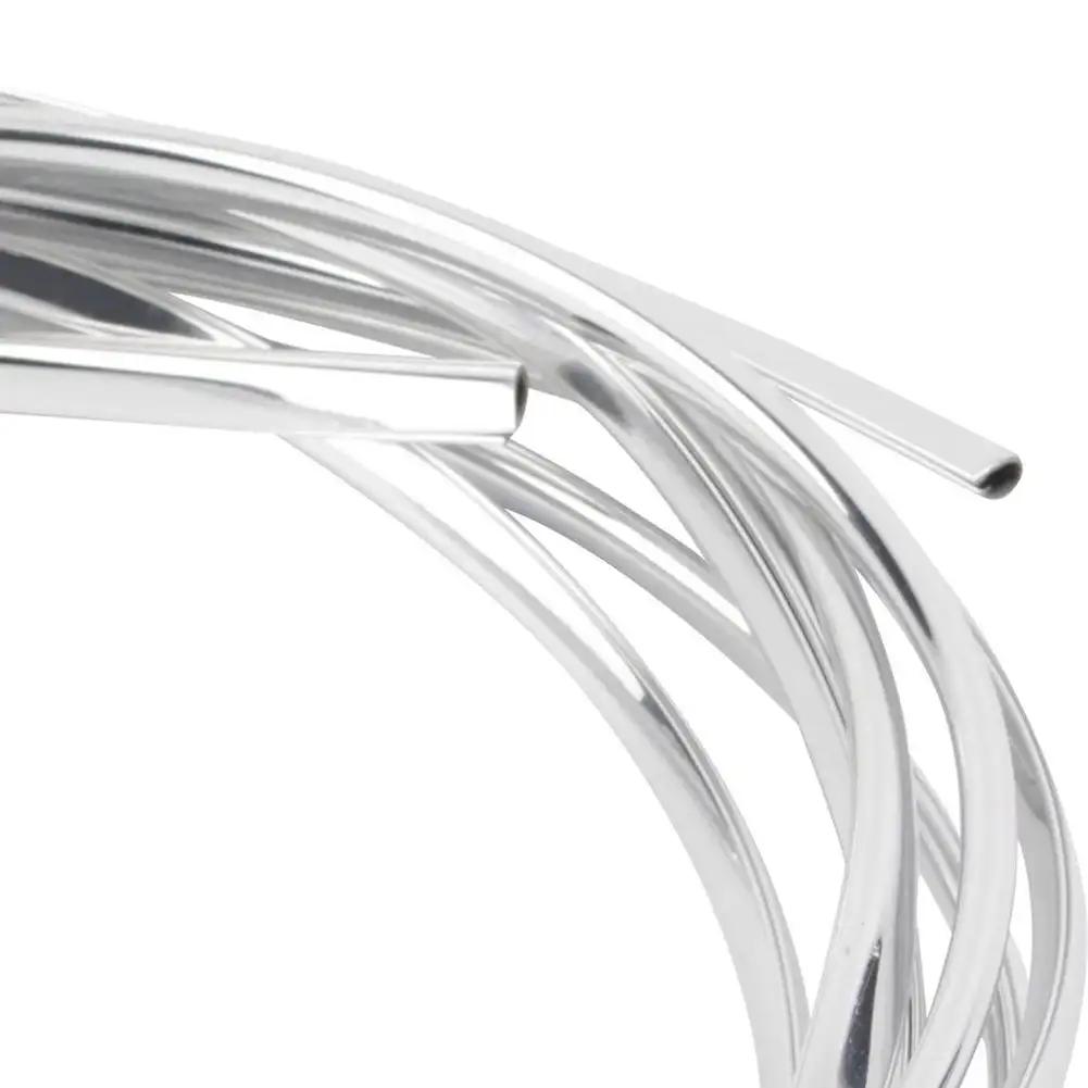 3m/4m/5m/6m Car Door Edge Scratch Air Conditioning Automotive Output Decoration Strip Grid Moulding Trim Protector Chrome UStyle