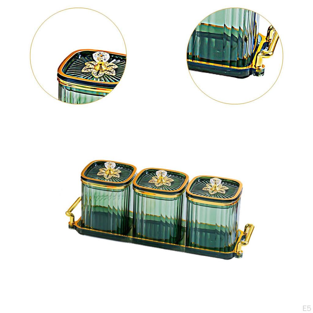 Candy Dishes with Lids, Divided Serving Dishes, Seasoning Box Set for Dried Fruit Nut Holiday
