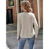 YYFS Women's Fashion Casual Spring Autumn Solid Color Print Long Sleeve O-Neck Blouses & Shirts