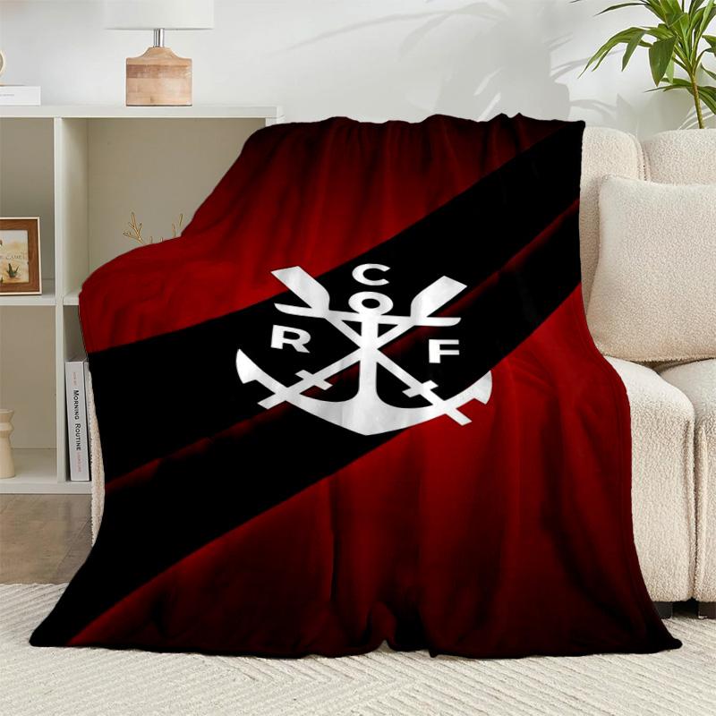 1 pièce Couverture en Flanelle Emblème de Club de Football Cadeau, Convient aux Hommes et aux Femmes, Douce Idéale pour les Lits et le Canapé, Cadeau d'Anniversaire ou de Noël