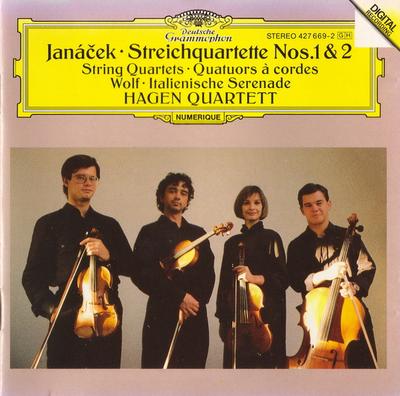 CD JANACEK; HAGGEN - Janacek: String Quartets 1&2  4276692 Deutsche Grammo 1989 Germany Classical Used