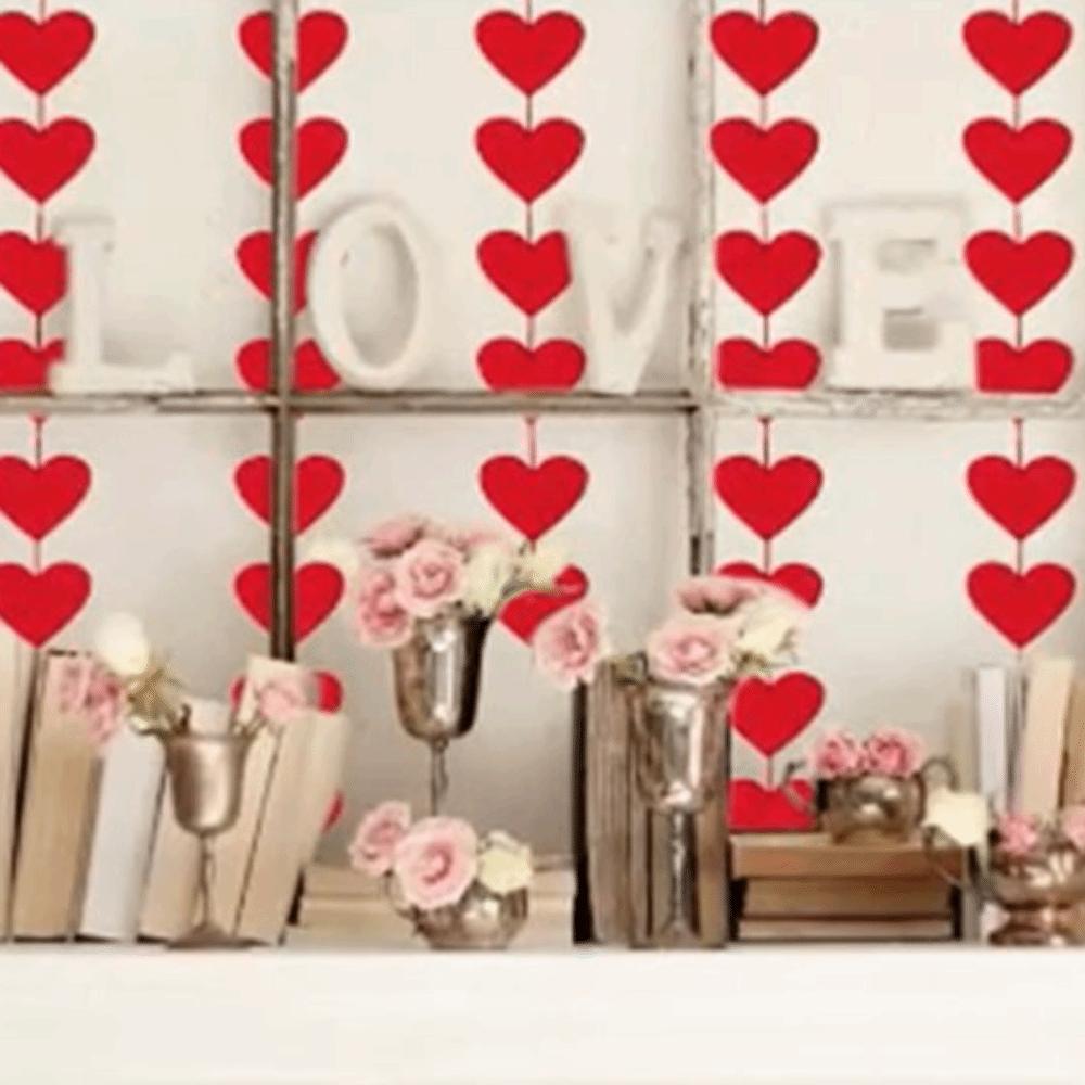 Romantische Valentinstags-Hängeornamente DIY Herz-Hänge-Dekoration Brautparty