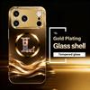 Luxurious Golden stripe phone case for funda iphone for iphone 17 pro max cover glass for iPhone 17 16 15 14 13 12pm Pro Plus