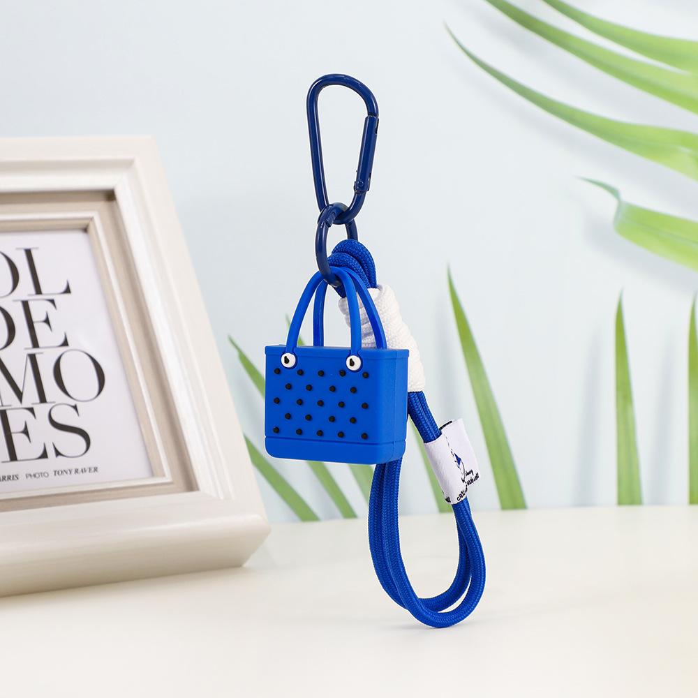 Women's Simulation Beach Bag Keychain Car Hanging Decorative Pendant Ornaments Fashionable Bag Accessory