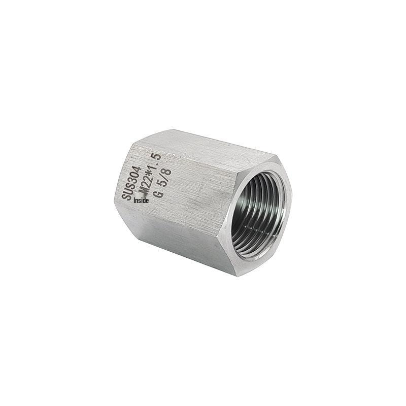 

Stainless Steel 304 Thread Reducing Adapter: M22x1.5 to G5/8 BSP PF (Female-Female)
