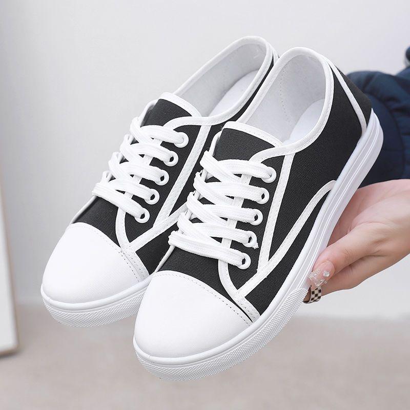 

Парусиновые туфли женские новые с плоской подошвой износостойкие легкие удобные студенческие повседневные тканевые туфли 39