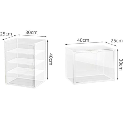Kisigim Bread Case, Bread Display Box, Large Capacity, Removable Dividers, Dustproof, 4 Adjustable Layers, Food Cover, Display and Store Bread, Cakes,