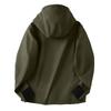 Men's Outdoor Leisure Hooded Sports Waterproof Charge Stone Plus Fleece Windproof Hooded Coat
