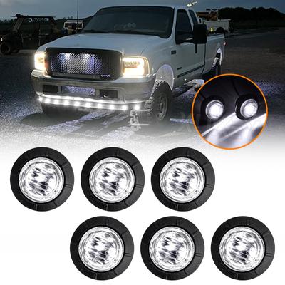 6x Weiß Rund 3/4" LED Fahrgestell Signal Seitenmarkierungsleuchte Blinker Begrenzungsleuchte Anhänger LKW LKW Wohnwagen Wohnmobil UTE 12-24V