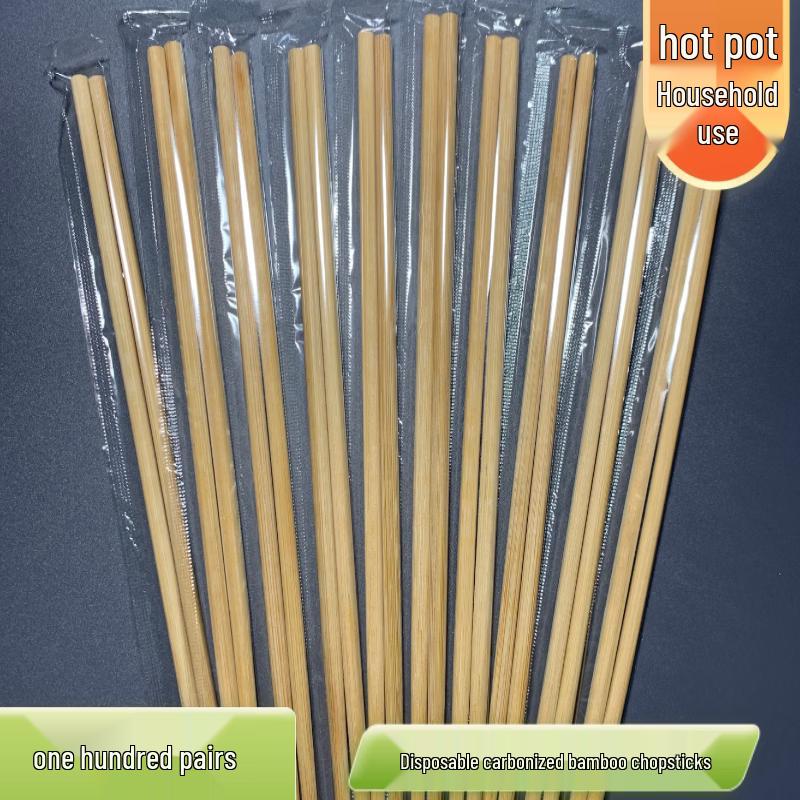 Disposable Plastic Dining Set with Crystal Bowls & Chopsticks (100 Pairs)