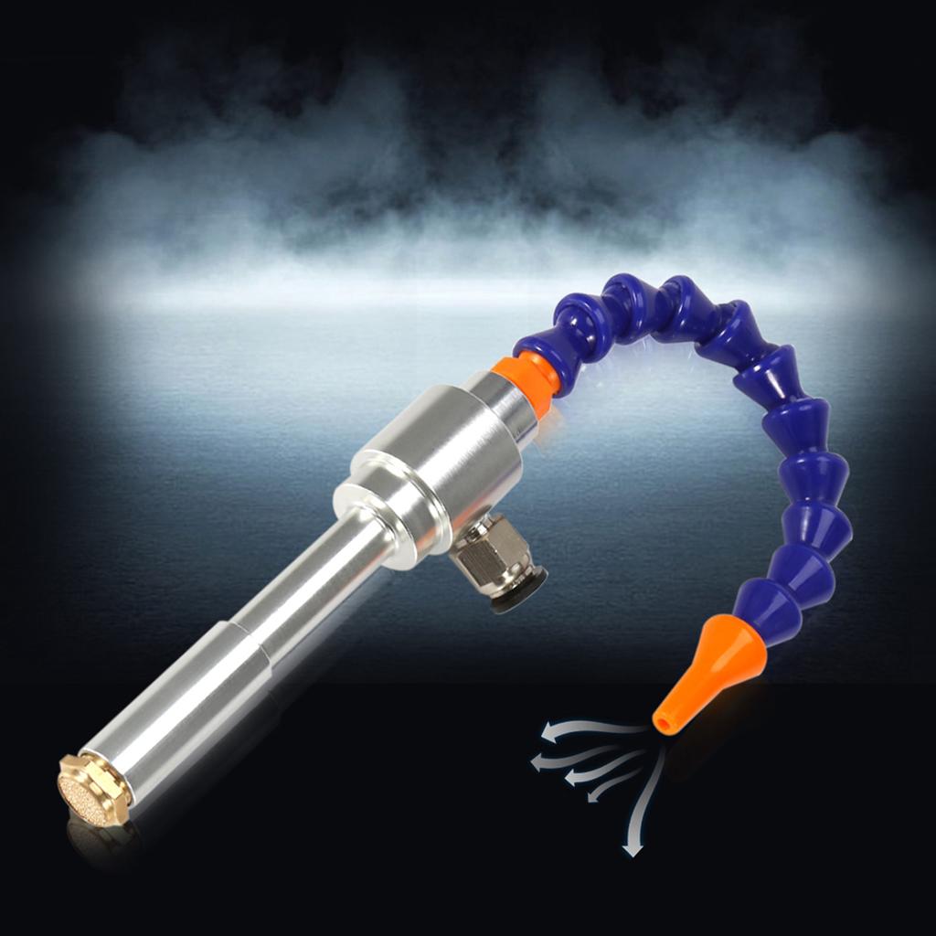 130mm Aluminum Alloy Mechanical Process Mini Vortex Cold Air Dry Cooling Gun   Flexible Tube