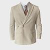 2024 Men's Slim Fit Dark Striped Casual Suit Jacket, Korean Style