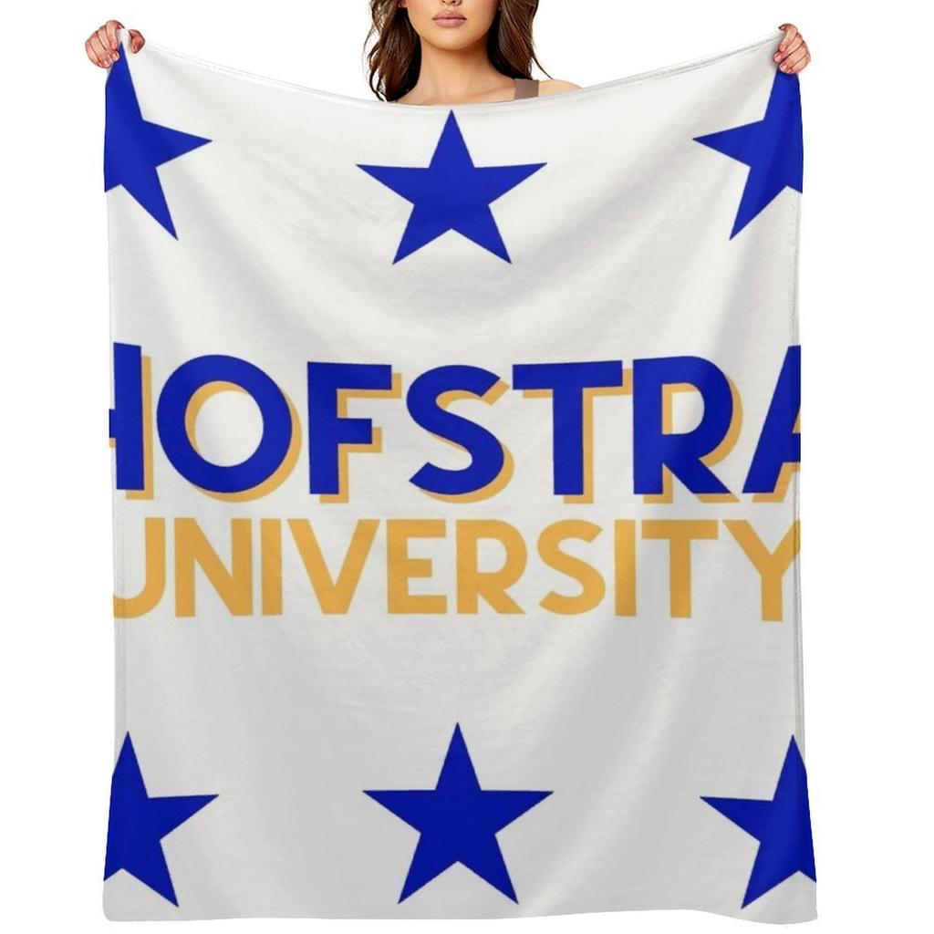 Hofstra University Throw Blanket Bed covers Flannel Soft Plaid Thin Blankets