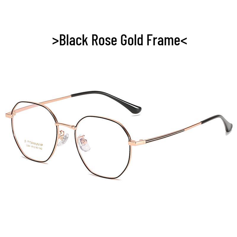 Black Full Frame Anti-Blue Light Prescription Glasses for Myopia - Unisex, Round Face.