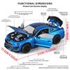 Large 1/18 Alloy Die-cast Ford Mustang GT500 Car Model Collection Ornaments Simulation Sound and Light for Boys Birthday Gift