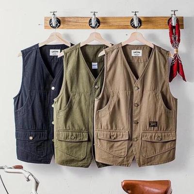 Gilet da Lavoro Monopetto con Temperamento Artistico da Uomo, Cardigan Casual Casual a Scollo a V per Giovani