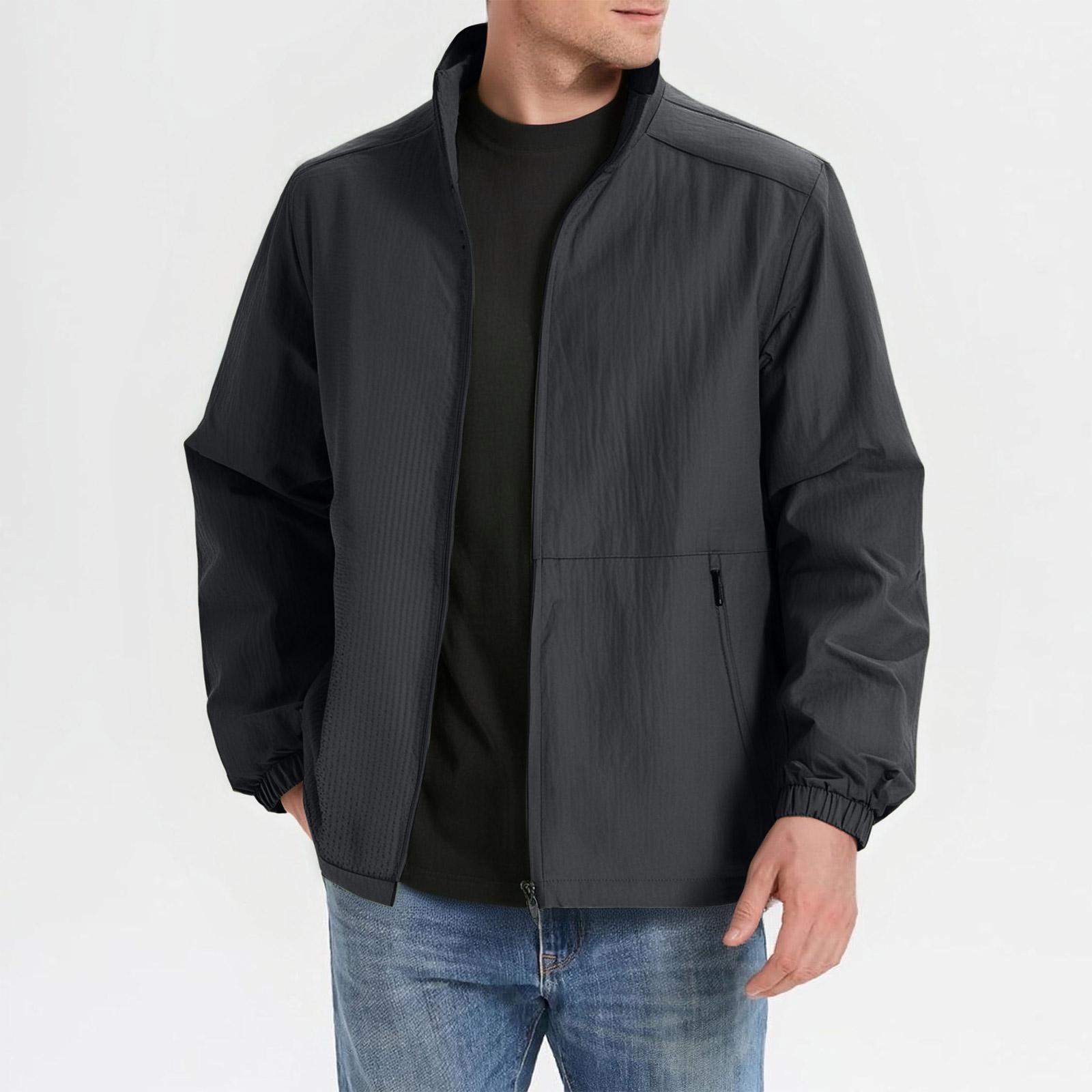 

Men s Casual Oversized Solid-Color Jacket S