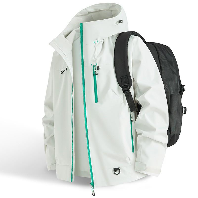 Waterproof Windproof Outdoor Hiking Jacket Men Women Loose Casual Hooded Coat