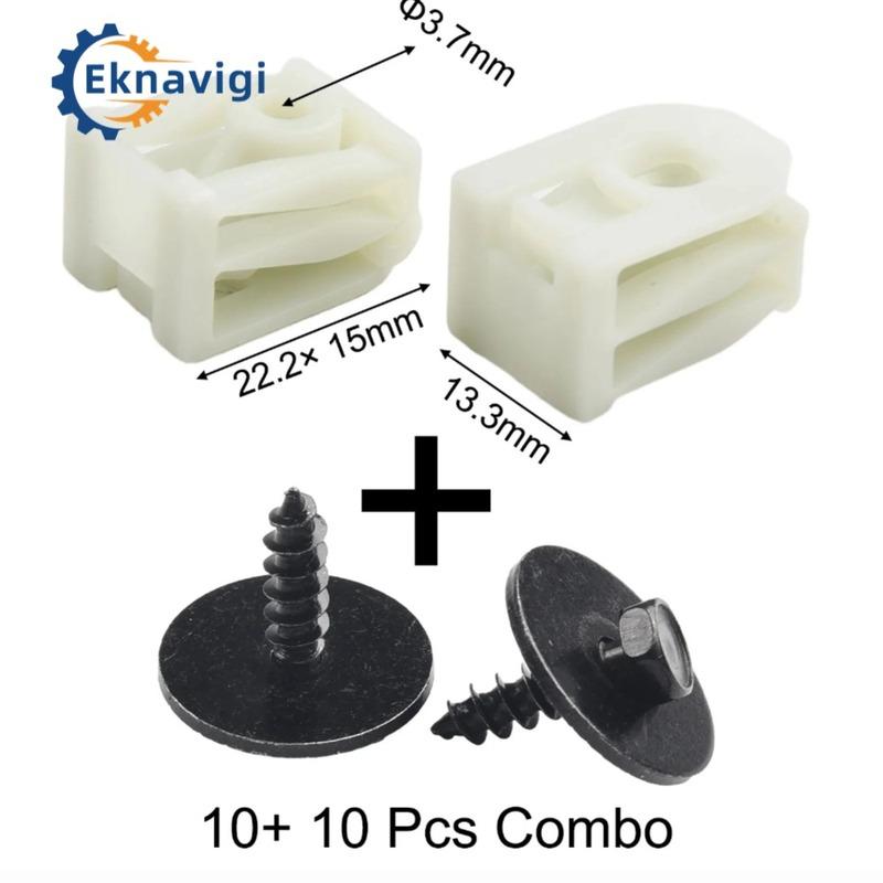 

1SET 10+10PCS OE# 07147311312 + 07149126886 Combination For BMW Front Fenders - Lined with C-clamp + Hex Bolt