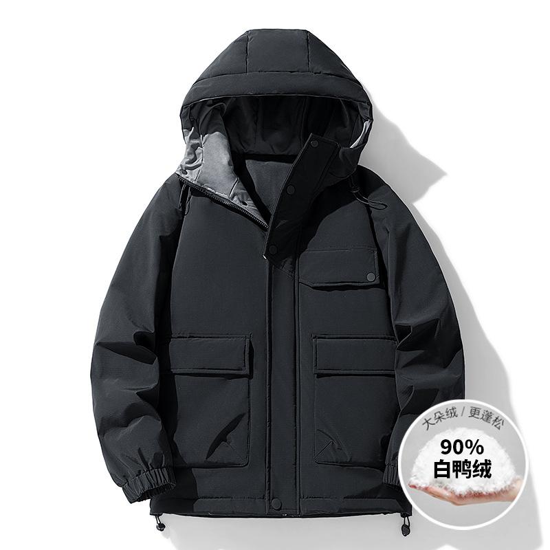 

Пуховик мужской зимний новый горный уличный для пары ветрозащитный теплый свободный с капюшоном куртка пуховик из белого утиного пуха 4XL