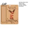Portable Money Gift Holder Wooden Christmas Holder Vintage Cash Hanging Ornaments Reusable with Santa/Snowman/Tree Pattern for Xmas Party,