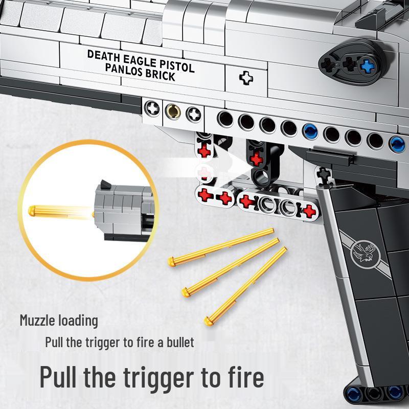 Desert Eagle Pistol Building Block Toy Set for Kids