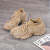 Spring new ins flying woven shoes student sports shoes fitness running casual shoes heightening shoes