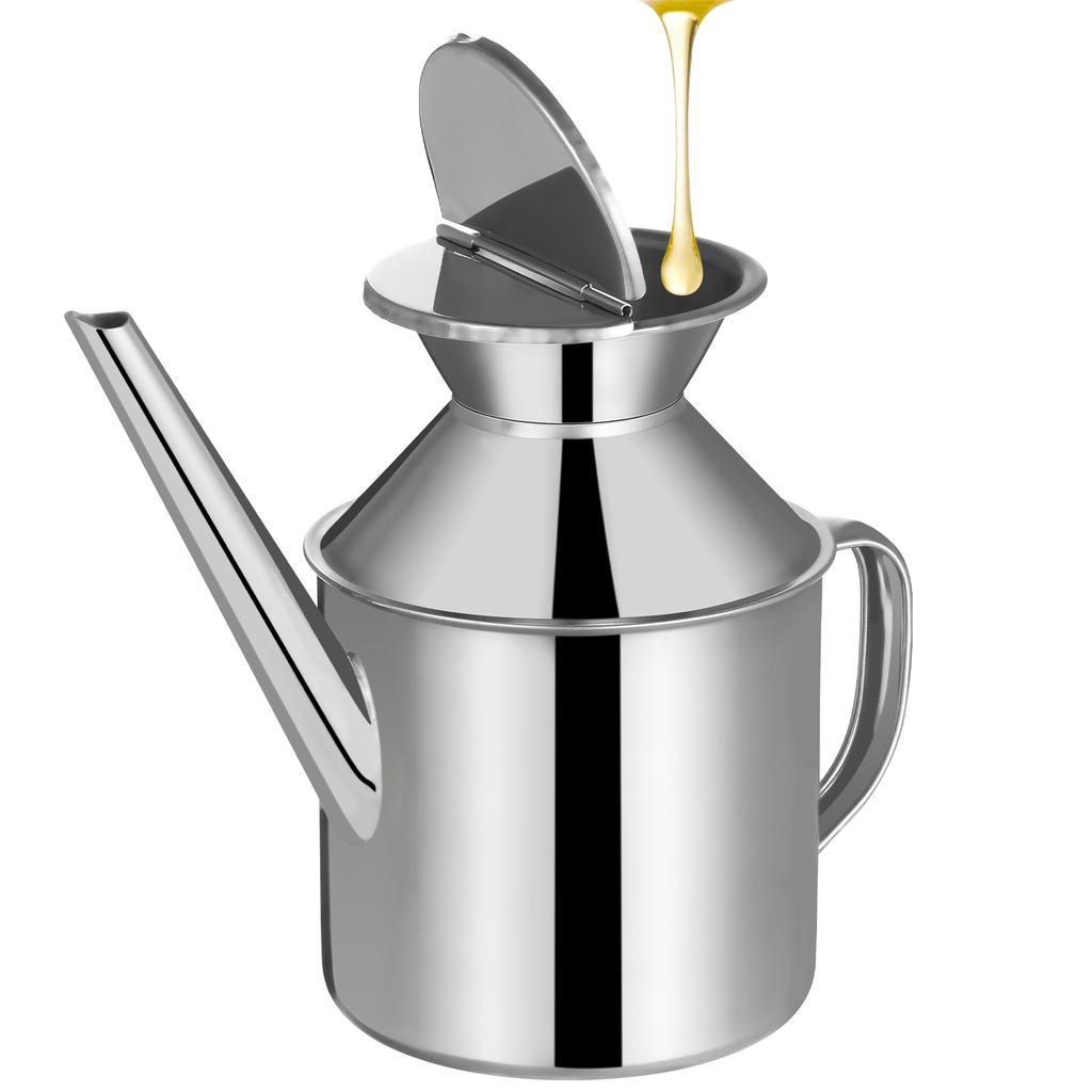 Edelstahl Ölspender Olivenölbehälter Küche Kochöl Topf Fettsammler Ölaufbewahrungsbehälter Für Würzwerkzeuge