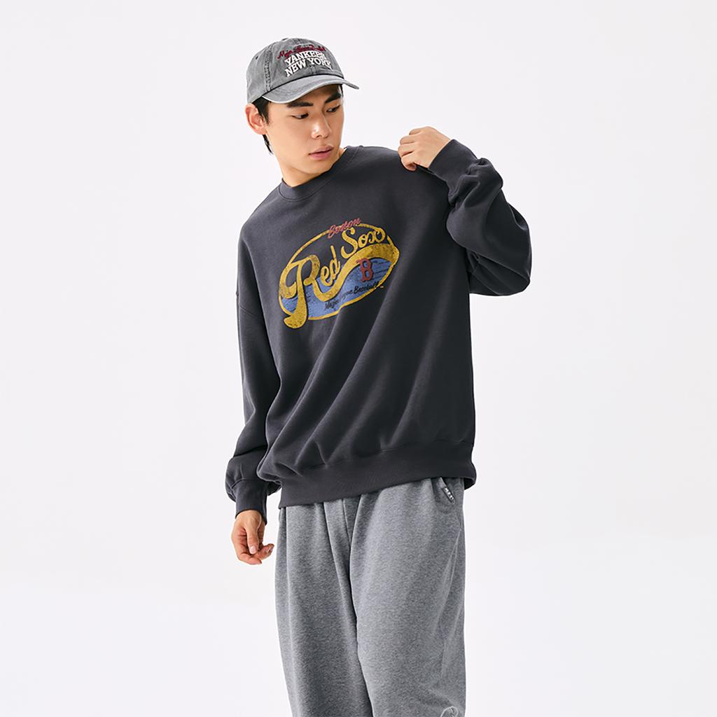 New MLB Preppy Style Collection Boston Red Sox 25FW Sweatshirt Unisex 3AMTV1054-43CGS
