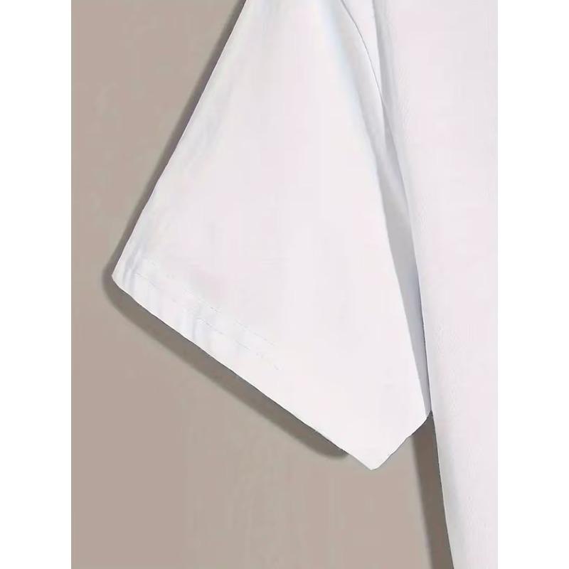 Tailles européennes T-shirt à manches courtes Mode Homme | Design Croix avec Ailes, Col rond décontracté, Tissu légèrement extensible, Saison d'été