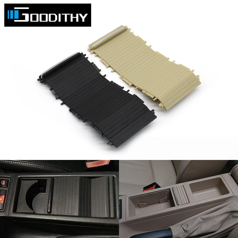 Interior Console Water Cup Holder Cover Roller Blind Sliding Curtain Cover For BMW 3 Series E46 1998-2005 316 318 320 325 328