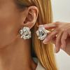 Ingemark Trendiges Design Unregelmäßige Falte Steckerohrringe Damen 2025 Neu Elegante Geometrische Metall-Steckohrringe Party-Schmuck Geschenk