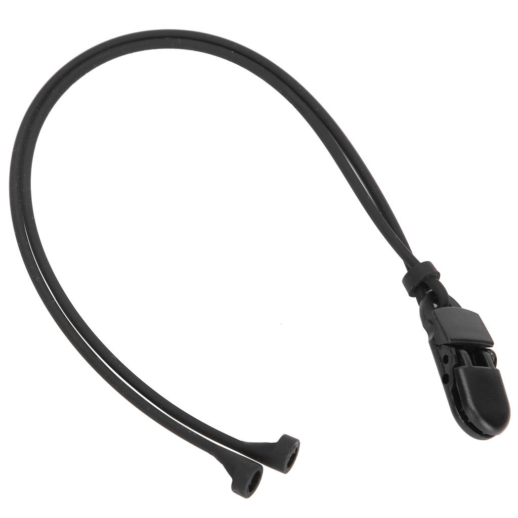 Silikon Anti-Verlust Lanyard Hörgerätehalter Riemen Schutzseil für ältere Menschen(Schwarz )