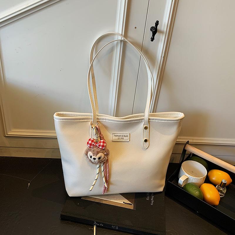 

Простая сумка-тоут большой вместимости женская 2025 новая повседневная сумка через плечо для поездок на работу премиального качества сумка подмышку 38*9*27