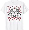 Valentines Day Skeleton Hand Heart Funny Graphic Unisex T-Shirt