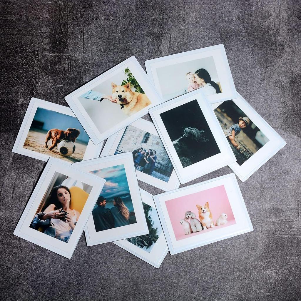 Magnetic Polaroid Picture Frame 2.5 X 3.5, Tax Mini Photo Frame for Fridge, Wallet Size Picture Frame, 10 Pack