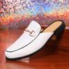 Slippers men's bags and embroidered bag heads wear sandals when they go out, and men's loafers with one foot.